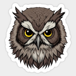 Fierce Owl Gaze Sticker